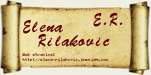 Elena Rilaković vizit kartica